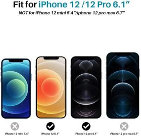 img 3 attached to 📱 Высококачественный защитный приватный экран 2-пак для iPhone 12 & 12 Pro 5G - 6.1 дюйма закаленное стекло | Совместим с чехлом | Легкий монтажный лоток - Черный