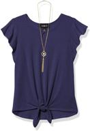 amy byer ribbed flutter sleeve girls' clothing and tops, tees & blouses logo