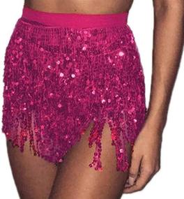 img 4 attached to Kakaco Hip Skirt Sequins Costume Party Rave Skirts Sports & Fitness for Other Sports