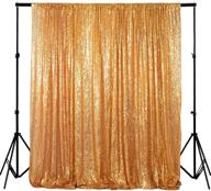 📸 shinybeauty gold sequin backdrop - 4ftx6ft photography and photo booth backdrop for weddings, parties, curtains, birthdays, christmas, proms, and more - 48inx72in logo