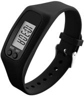🕒 formvan fitness tracker pedometer watch: step counting and calorie tracking for men, women, and kids - black logo