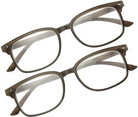 img 4 attached to 👓 Unisex Reading Glasses - Set of 2 Spring Hinge Readers with Protective Pouches for Men and Women