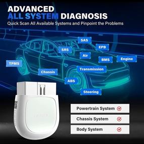 img 1 attached to 🔧 Автосканер Autel MaxiAP AP200 Bluetooth OBD2 - полная система диагностики автомобиля с возможностью сканирования для iOS и Android, считыватель кодов ошибок Check Engine Light со 25 сервисными функциями.