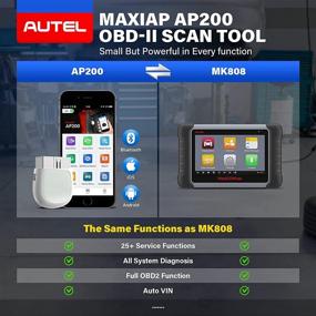 img 3 attached to 🔧 Автосканер Autel MaxiAP AP200 Bluetooth OBD2 - полная система диагностики автомобиля с возможностью сканирования для iOS и Android, считыватель кодов ошибок Check Engine Light со 25 сервисными функциями.