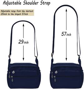 img 1 attached to 👜 Stylish and Durable Black Small Crossbody Bag for Women – Casual Nylon Shoulder Bag, Messenger Bag, Purse, Handbag