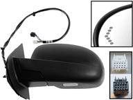 apa replacement power folding mirror for 2007-2014 chevy silverado, gmc sierra, yukon, tahoe, suburban, and avalanche with 7 dot led signal, power heated, memory, puddle light, textured cover - left driver side (gm1320324) logo