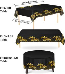 img 1 attached to 🎉 Aneco Disposable Birthday Tablecloth for Celebrations