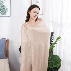img 3 attached to 🌿 Cool Bamboo Twin Size Blanket – Knit Woven Lightweight Small Blanket for Night Sweats, Keeping Children Cool and Warm – Super Cozy Soft Bedspread for Living Room Fall Home Decor (60"x80", Brown)