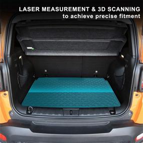 img 3 attached to 🚗 Premium Kiwi Master Rear Cargo Liners - Compatible with 2015-2021 Jeep Renegade - Slush Cargo Mat Liners - Trunk Black Tray Mat