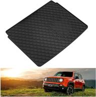 🚗 premium kiwi master rear cargo liners - compatible with 2015-2021 jeep renegade - slush cargo mat liners - trunk black tray mat logo