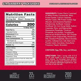 img 2 attached to 🍓 BSN SYNTHA-6 Whey Protein Powder: Micellar Casein, Milk Protein Isolate, Strawberry Milkshake - 48 Servings, 80 Oz