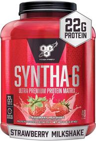 img 4 attached to 🍓 BSN SYNTHA-6 Whey Protein Powder: Micellar Casein, Milk Protein Isolate, Strawberry Milkshake - 48 Servings, 80 Oz