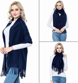 img 2 attached to 🧣 Vimate Winter Shawls: Luxurious Cashmere Scarf for Women's Accessories in Scarves & Wraps