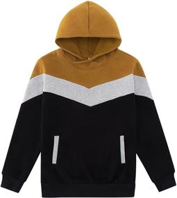 img 4 attached to 👕 Sherpa Hoodies Hooded Sweatshirt: Top-quality Outwear for Boys' Clothing