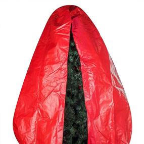 img 2 attached to 🎄 Премиум-чехол для новогодней елки - крупный размер, праздничный красный, для елки высотой 7,5 футов от Elf Stor.