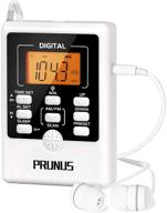 prunus j-157: upgraded pocket radio with sos alarm, flashlight & headphones logo