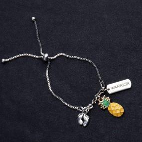 img 2 attached to 🍍 Empowering IVF Infertility Warrior Bracelet: Unique Pineapple Charm Jewelry for Her