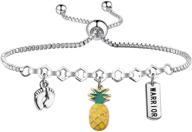 🍍 empowering ivf infertility warrior bracelet: unique pineapple charm jewelry for her logo