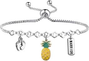 img 4 attached to 🍍 Empowering IVF Infertility Warrior Bracelet: Unique Pineapple Charm Jewelry for Her