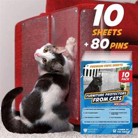 img 4 attached to 🐾 Panther Armor Cat Scratch Furniture Protectors - 10-Pack Couch Protector for Cats - 5-Pack XL 17&#34;L 12&#34;W + 5-Pack Large 17&#34;L 10&#34;W Cat Scratch Deterrent – Sofa Cat Furniture Protector Guards