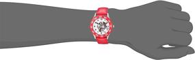 img 3 attached to Disney Boys Descendants 2 Stainless Steel Analog-Quartz Watch with Red Leather-Synthetic Strap, Size 16 (Model: WDS000251)