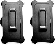 📱 2-pack replacement belt clip holster for apple iphone 12, iphone 12pro - 6.1" otterbox defender series case logo