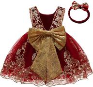 👗 cmmchaah baby girls pageant lace embroidery dresses toddler formal dress (0-6 years) + headwear option logo