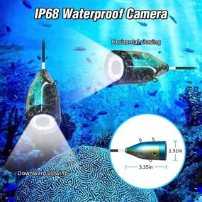 img 2 attached to 📷 Explore the Depths with the Underwater Fishing Camera: Portable Ice Fishing Camera with 30 Adjustable LEDs and 7inch 1080P IPS Monitor with DVR 16GB SD Card – Perfect for Ice, Lake, Boat, and Sea Fishing (30M)