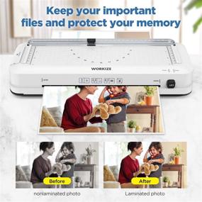 img 3 attached to 🖨️ Thermal Laminator Machine with Laminating Sheets, WORKIZE Personal 5-in-1 Desktop A4 Laminating Machine – Built-in Paper Trimmer, Punch, and Corner Rounder for Home Office School Teacher's Gift