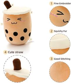 img 2 attached to 🧸 Niuniu Daddy Stuffed Boba Plushies: Cute Milk Tea Pillow for Kids - Perfect Gift for Birthdays and Christmas