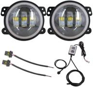 4-дюймовые rgbw halo led-фары для тумана sunpie для j eep wrangler jk / jku rubicon sahara sport (2007-2018), tj / tj unlimited (1997-2006) - led-фары для тумана переднего бампера с угловым проектором angle eye drl логотип