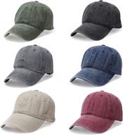 🧢 owmido solid color baseball cap: retro washed cotton, adjustable dad's cap - 6pcs, 3pcs, 1pcs logo