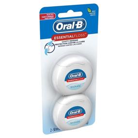 img 2 attached to 🦷 2-Pack Oral-B EssentialFloss Cavity Defense Dental Floss, 50 M - Enhance Your Oral Health