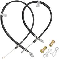 upgraded brake cables for club car precedent 2004+ and 2018-up tempo g&e golf cart - stainless steel core, set of 2 - driver & passenger side logo