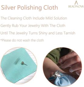 img 2 attached to 10pcs BEADNOVA Silver Polishing Cloth Cotton: Jewelry Cleaning 🔧 Cloth with Anti-Tarnish Paper for Silverware, Coins, and Jewelry Handling