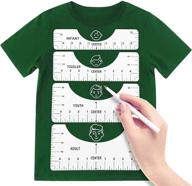 👕 t-shirt alignment ruler set - accurate measurement guide for perfect fashion center design - adult, youth, toddler, infant - 4 pack logo