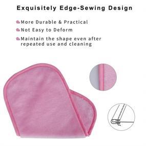 img 3 attached to Convenient and Eco-friendly Makeup Remover Towels for Face - Set of 6, Reusable Microfiber Cleansing Cloths in Pink, Blue, and Purple