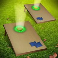 🌽 heartbeats cornhole lights ring kit: set of 2 board hole lights for an exciting backyard toss bean bag game experience логотип