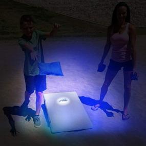 img 1 attached to 🌽 Heartbeats Cornhole Lights Ring Kit: Set of 2 Board Hole Lights for an Exciting Backyard Toss Bean Bag Game Experience