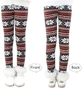 img 3 attached to 🦌 Winter Wonderland: Toddler Reindeer Leggings - Festive Attire for Girls!