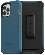 otterbox defender series screenless edition case for iphone 12 pro max - teal me about it (guacamole/corsair) logo