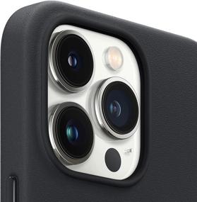 img 2 attached to 📱 Улучшите свой iPhone 13 Pro Max с кожаным чехлом Apple с технологией MagSafe в оттенке Полуночи!