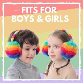 img 3 attached to Уютные и шикарные: наушники Flammi Kids для зимы - модные ушные согреватели для мальчиков и девочек (возраст 2-8 лет)