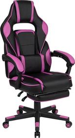 img 3 attached to 💜 Black/Purple X40 Racing Chairs by Flash Furniture