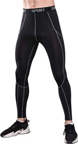 img 3 attached to FANDIMU Men's Compression Pants Tights and Leggings: Ultimate Workout Base Layer