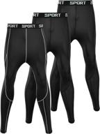 fandimu men's compression pants tights and leggings: ultimate workout base layer logo