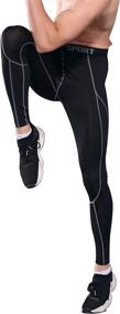 img 1 attached to FANDIMU Men's Compression Pants Tights and Leggings: Ultimate Workout Base Layer