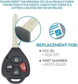 img 1 attached to Keyless2Go ключ-брелок Corolla GQ4 29T аксессуары для салона