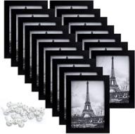 🖼️ upsimples 5x7 picture frame with real glass - set of 17 bulk photo frames for wall or tabletop display, black логотип