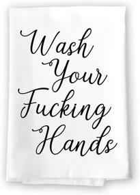 img 1 attached to 🤣 Honey Dew Gifts Hilarious Rude Towels - Clean Your Hands with Flour Sack Towel, 27x27 inch, 100% Cotton, Super Absorbent, Versatile Bathroom Hand Towel